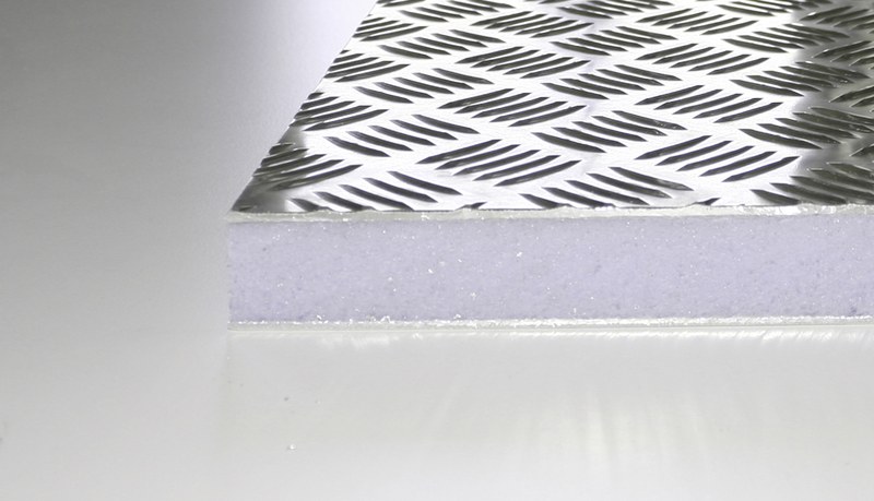 Aluminium Riffelblech "Quintett" mit XPS Kern